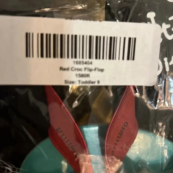 ITZY BITZY TODDLER GIRLS FLIP FLOPS NIP RED SIZE 9 - Picture 3 of 4